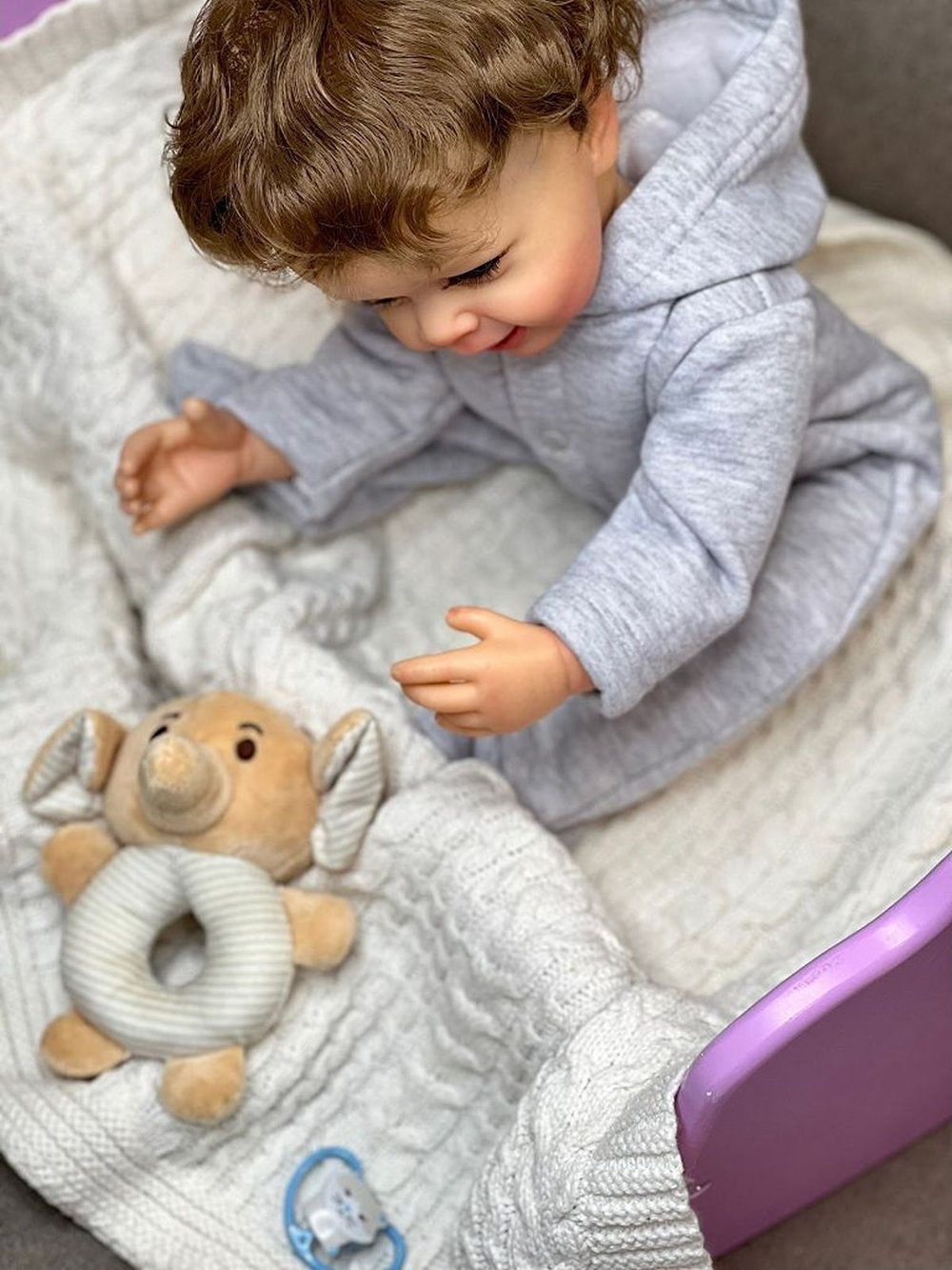 Кукла Реборн виниловая 55см в пакете (FA-155)