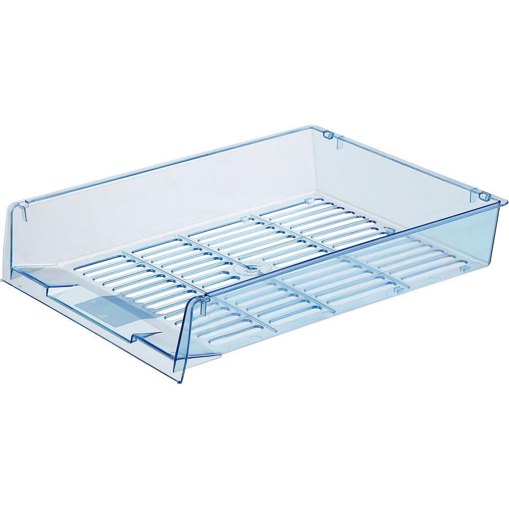 Лоток горизонтальный Attache Bright Colours решетчатый прозрачный голубой