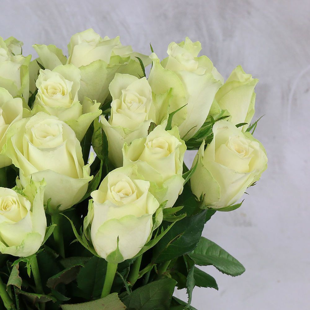 Белые кенийские розы в оформлении