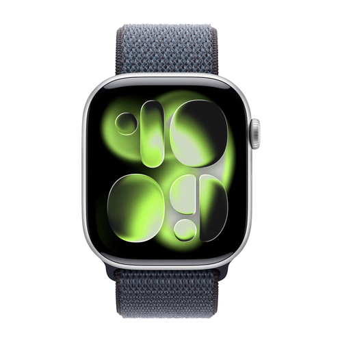 Умные часы Apple Watch Series 11 GPS, 46mm, Silver Aluminium Case with Anchor Blue Sport Loop