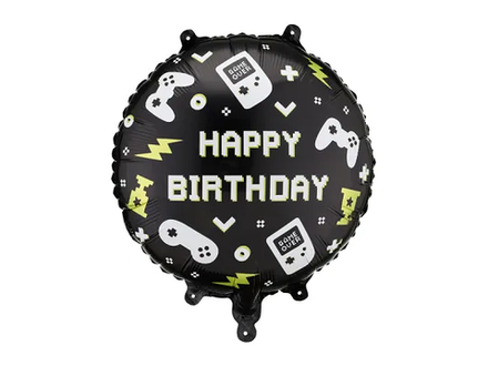 Шар "Happy Birthday" (Game Party) (35см)