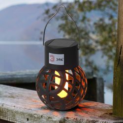Светильник уличный ЭРА ERASF22-36 на солнечных батареях садовый подвесной Лампочка орнамент 7 см | Садовые декоративные светильники