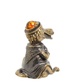 AM-1550 Колокольчик «Тетя Лошадь» (латунь, янтарь)