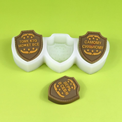 Силиконовый молд для шоколада 3 в 1 «Вымпел 23 февраля»