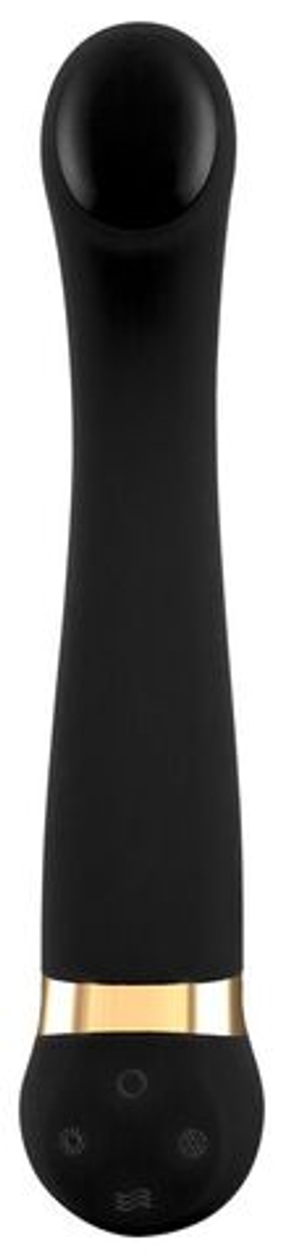 Черный вибромассажер с температурными режимами Hot n Cold - 21,6 см. (Цвет: черный)