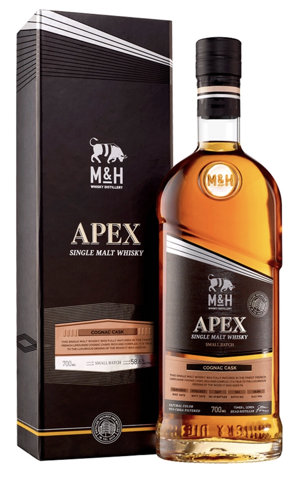 Виски M&H Apex Cognac Cask, 0,7 л.