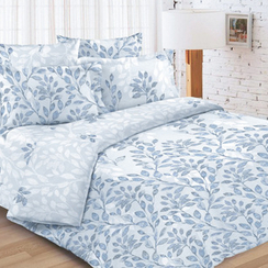 Бязь Премиум "Серебряные листья" | ш.220 см | 142 г/м² | хлопок-100%