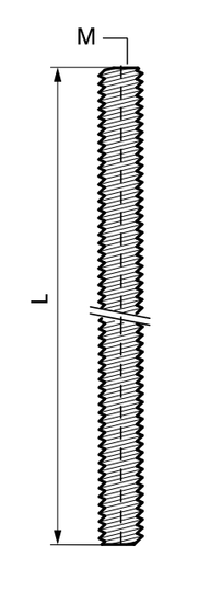 Шпилька резьбовая Walraven BIS M10 x 2000 мм (арт. 6303210)