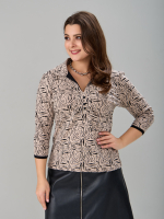 Блузка БЛ-015/бежевый-зебра