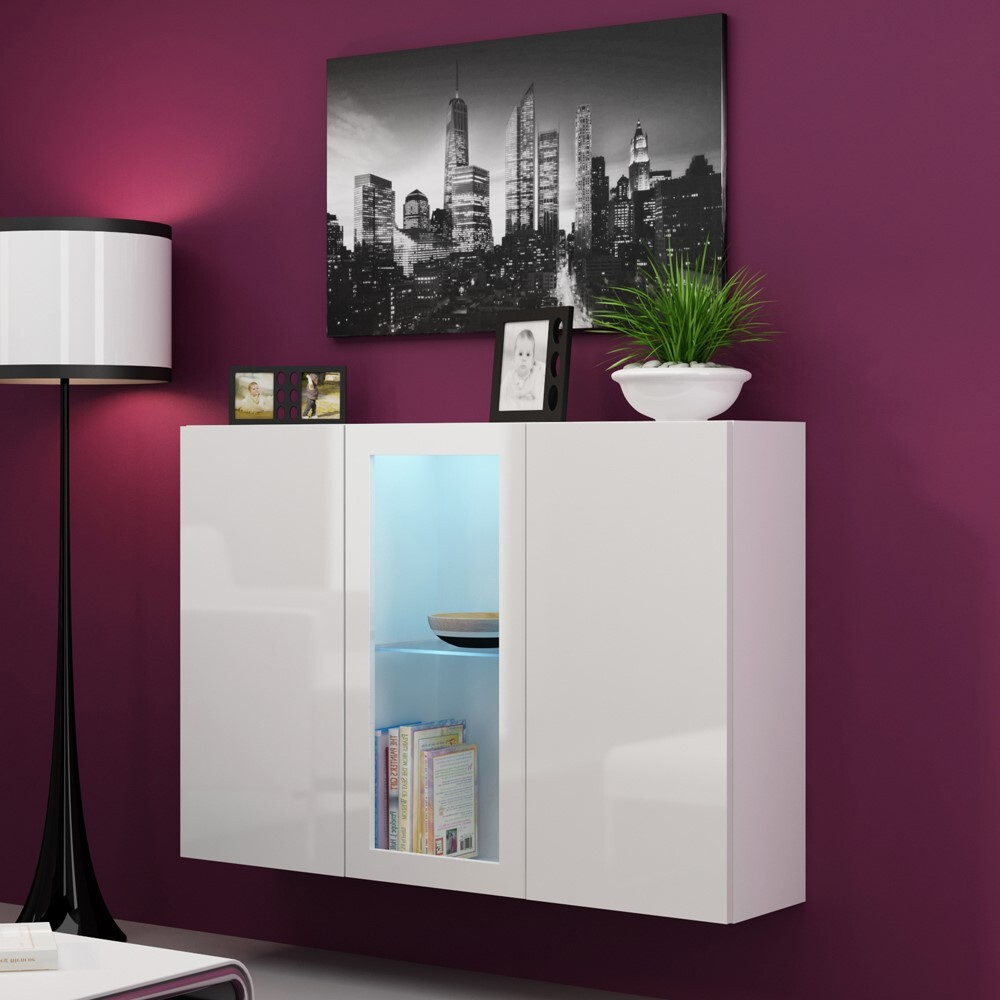 Комод Виго МДФ (белый) 120*38*90 см, Белый, Белый Фасадный   Фиеста