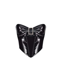 Драпированный корсетный топ с пряжкой