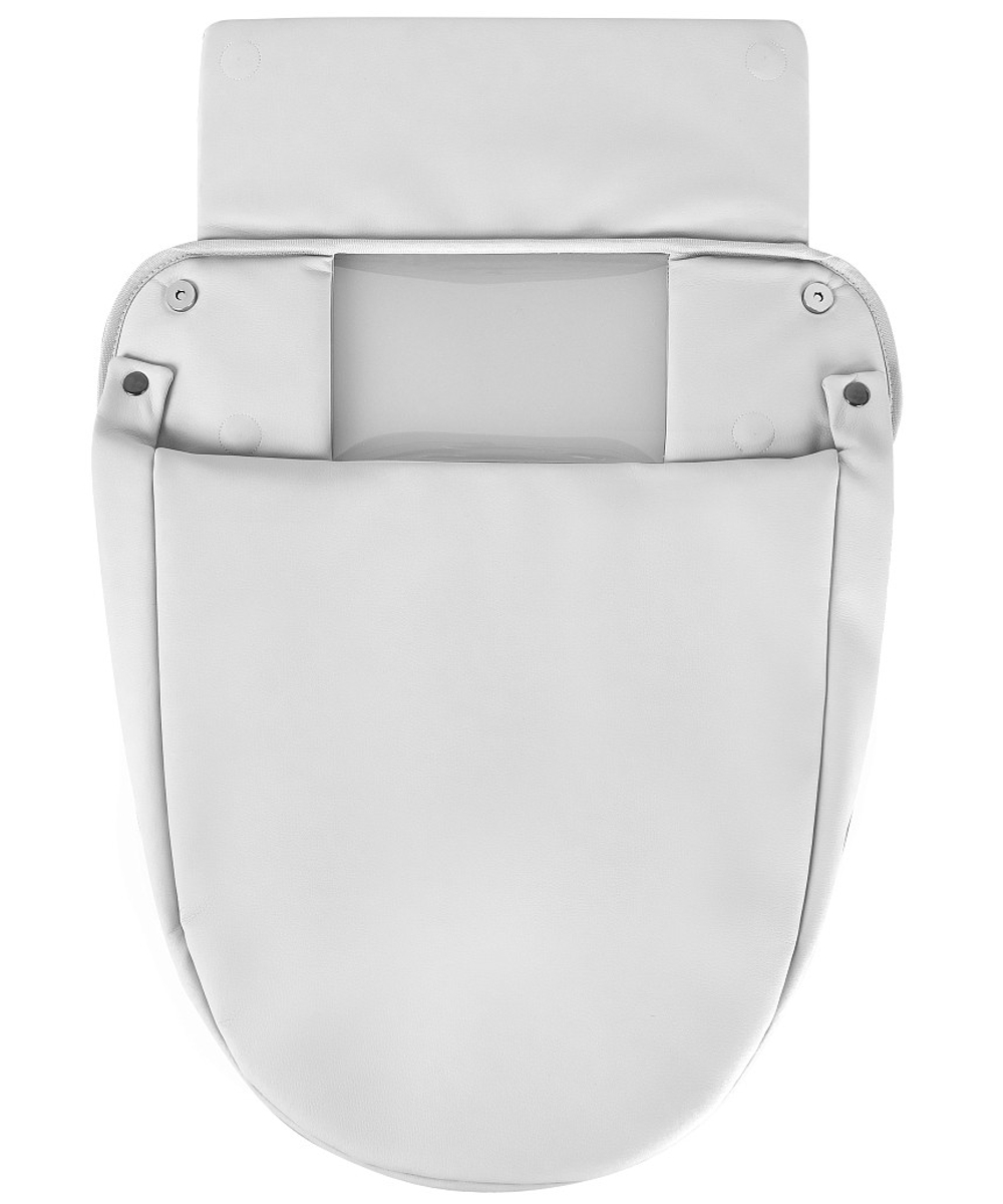 Детская коляска Roan Esso Кожа 3 в 1 с автокреслом Pituso Santiso Pro ESSK/215/1 White/Black/руч.Тем.коричневый