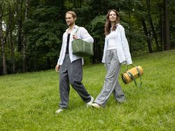 Плед для пикника и отдыха на пляже Smart Picnic, горчичный