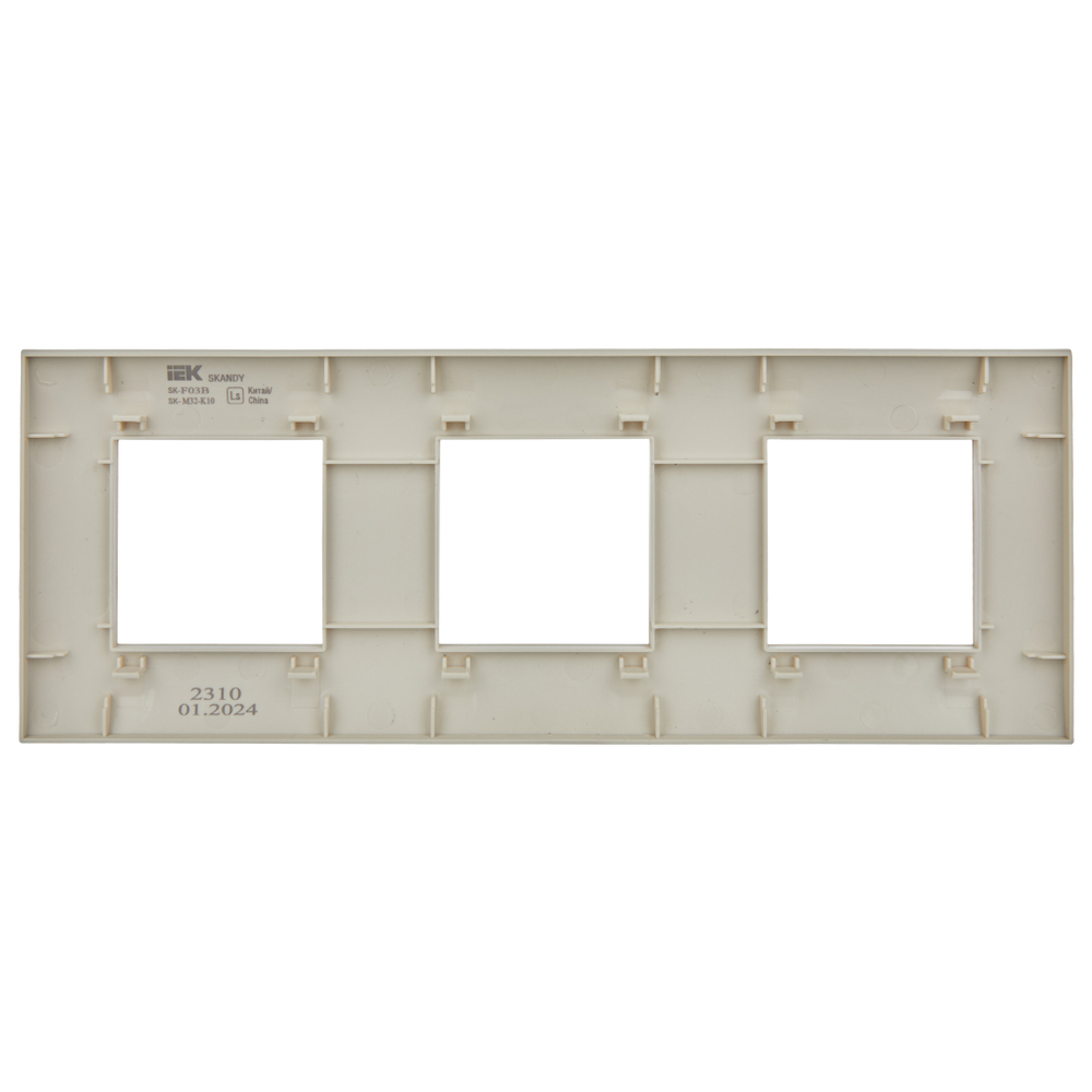 SKANDY Рамка 3-местная SK-F01B бежевый IEK
