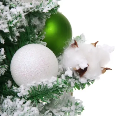 Елка декоративная «Нежность» 60 см, ПВХ с белым напылением (68 веток), Салатовый