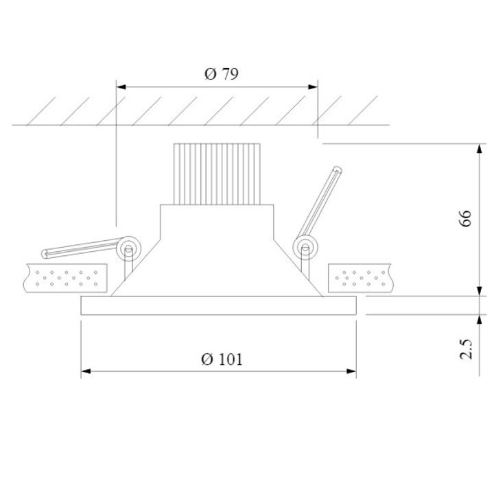 Встраиваемый светодиодный светильник Elektrostandard 15267/LED 7W 4200K черный/черный a055722