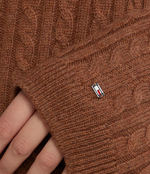 Хлопковый свитер soft cable Tommy Hilfiger - коричневый(WW0WW39887)