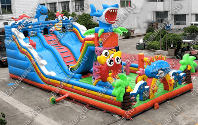 Коммерческий надувной батут "На морском дне" 16*8*8 м