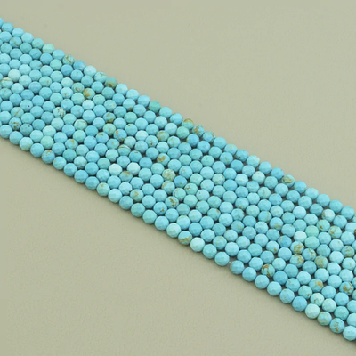 Нитка Бирюза 38 см. 4,5 мм. (Без замка)