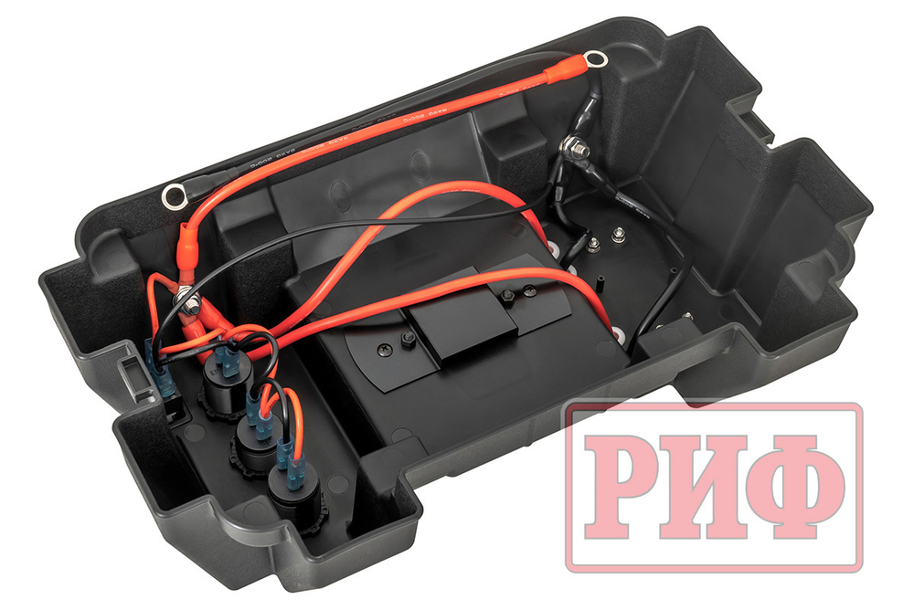 Бокс аккумуляторный 2xUSB, 1x12В, вольтметр с индикацией (424х251х306 мм)