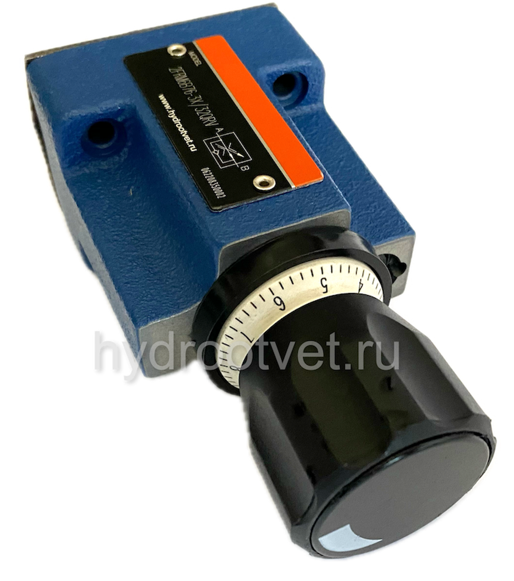 2FRM6B76-3X/16QMV - Регулятор расхода Ду 6 для монтажа на плиту, номинальный расход 16 л/мин, B = без доп. канала (стандарт), обратный клапан - M = нет