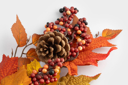 Ветка декоративная 80см Anna Lafarg Bright pumpkin Осенние листья