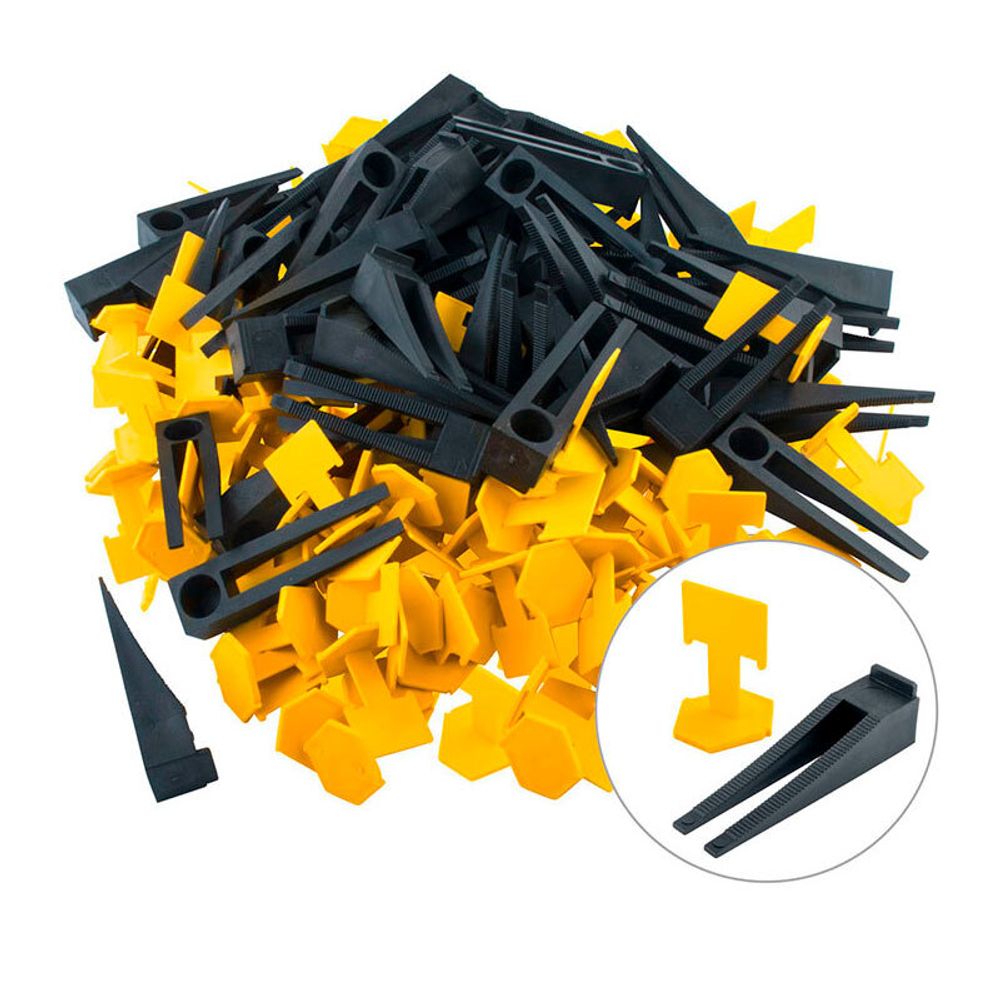 Комплект СВП Бибер 55639 зажим (флажок) и клин 1 мм (по 50 шт.)