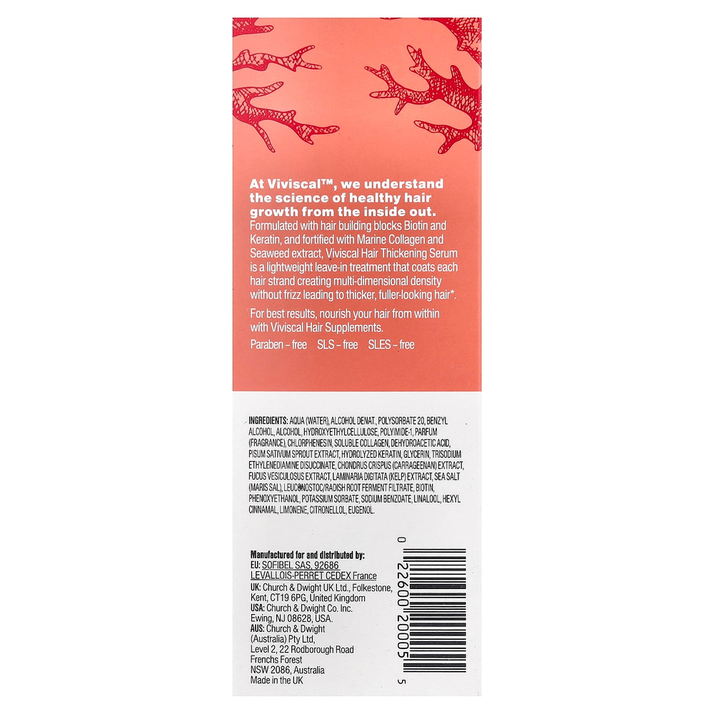 Viviscal, сыворотка для густоты волос, с биотином и кератином, 50 мл (1,69 жидк. унции)