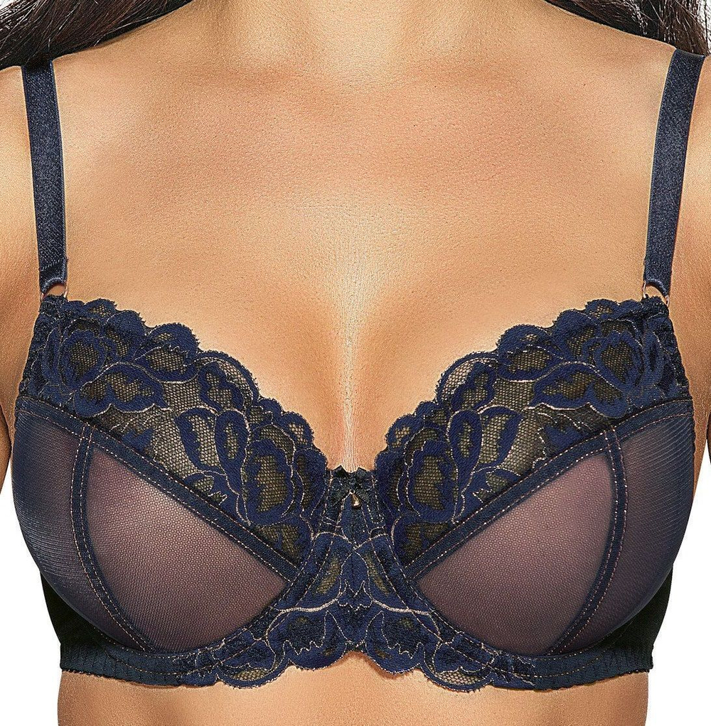 Бюстгальтер plus size с чашками на косточках и боковыми поддержками (Размер: 95H) (Цвет: какао)