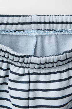 ZARA КОМПЛЕКТ ИЗ ТОЛСТОВКИ И БРЮК-ДЖОГГЕРОВ В ПОЛОСКУ, ВЫЦВЕТШИЙ СИНИЙ