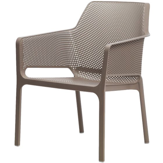 Коричневое пластиковое кресло Net Relax желтое | Nardi | Италия