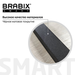 Стол BRABIX "Smart CD-012", 500х580х750, ЛОФТ, на колесах, металл/ЛДСП ясень, каркас черный, 641881