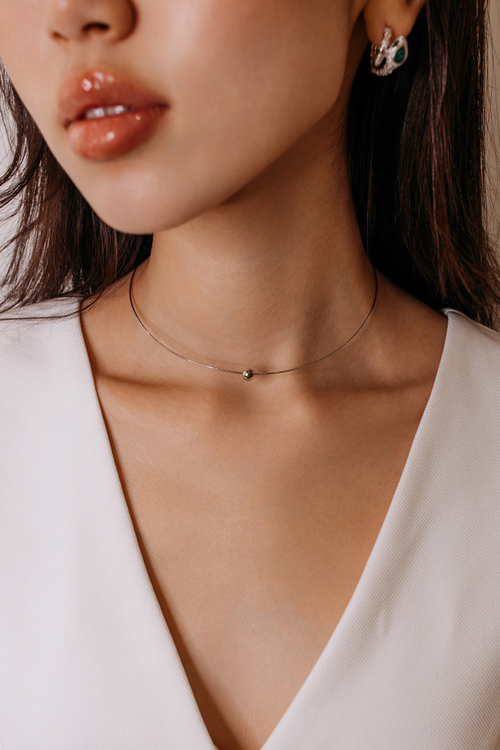 Жесткое колье - чокер с шаром