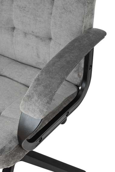 Кресло руководителя Бюрократ CH 002 серый Light-19 крестов. пластик