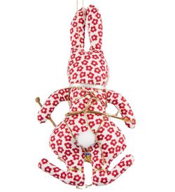 РусКукла RK-467/1 Кукла подвесная «Кролик с барабаном»