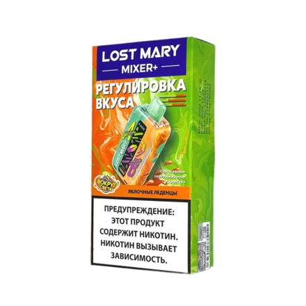 Lost mary Mixer+ Яблоко/леденцы 25000 затяжек 20мг (2%)