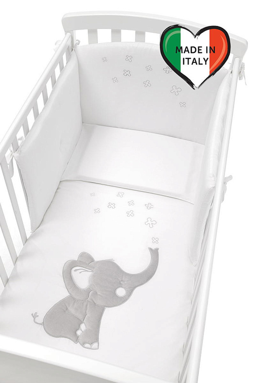 Детская кровать Erbesi Elly LED белый