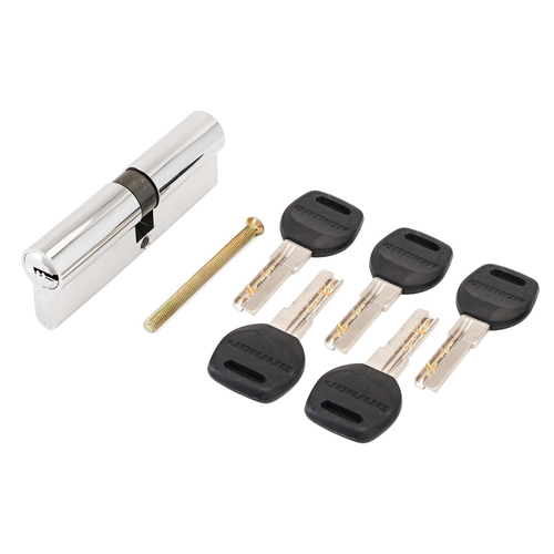 Механизм цилиндровый АЛЛЮР HD F   90-5K СР хром/перф.кл./кл. (40*10*40) / 7806