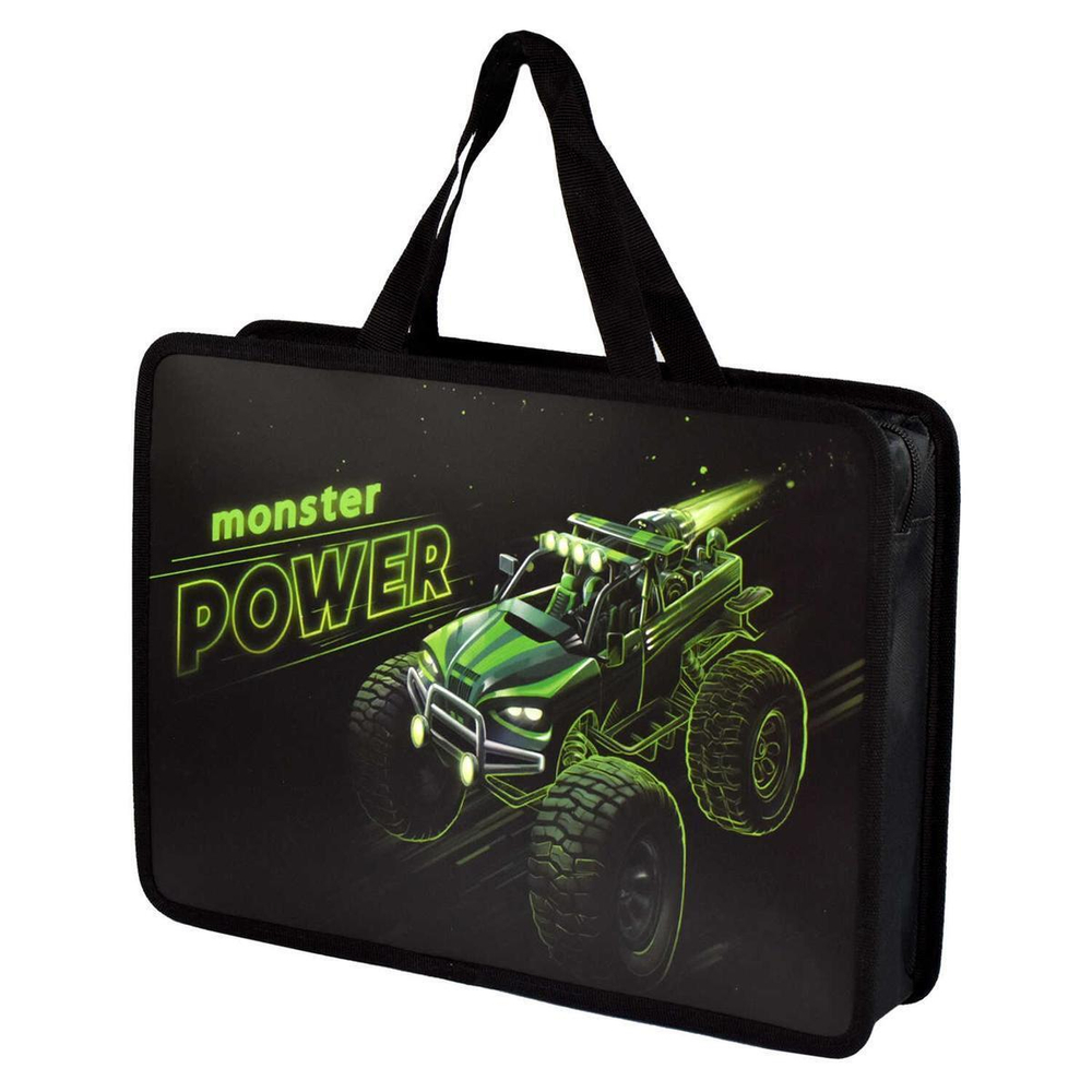 Папка для тетрадей А4 пластиковая 1 отделение "Монстр-трак" (Феникс+)