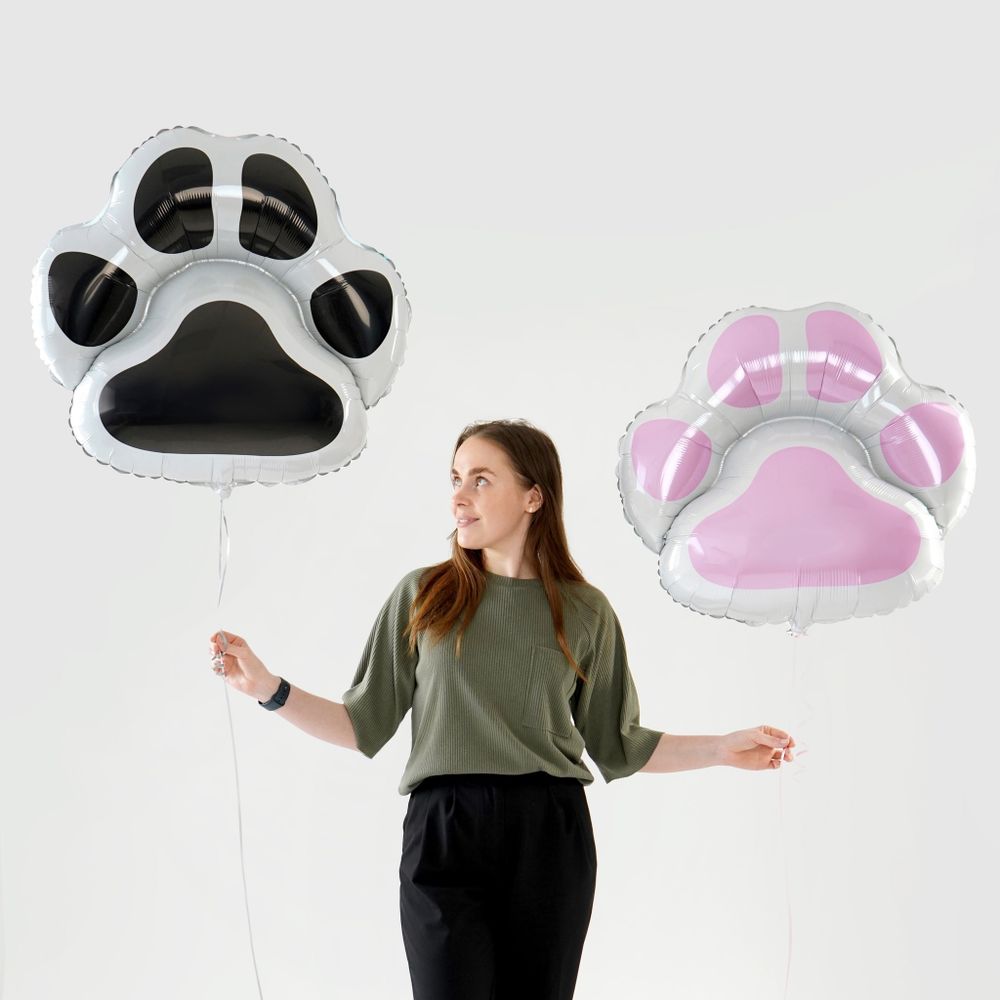 F Шар фигура "След черный" 30"/76 см (БГ-30)  Изображение4