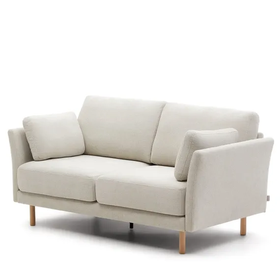 Двухместный диван Gilma 170 см, бежевый, светлые ножки