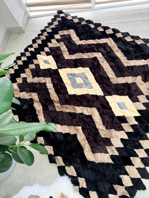 Покрывало меховое ковер из шкуры овчины