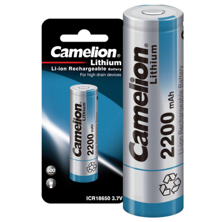 Аккумулятор ICR18650 2200мА.ч 3.7В Li-Ion/ LiCoO2 Camelion 14720