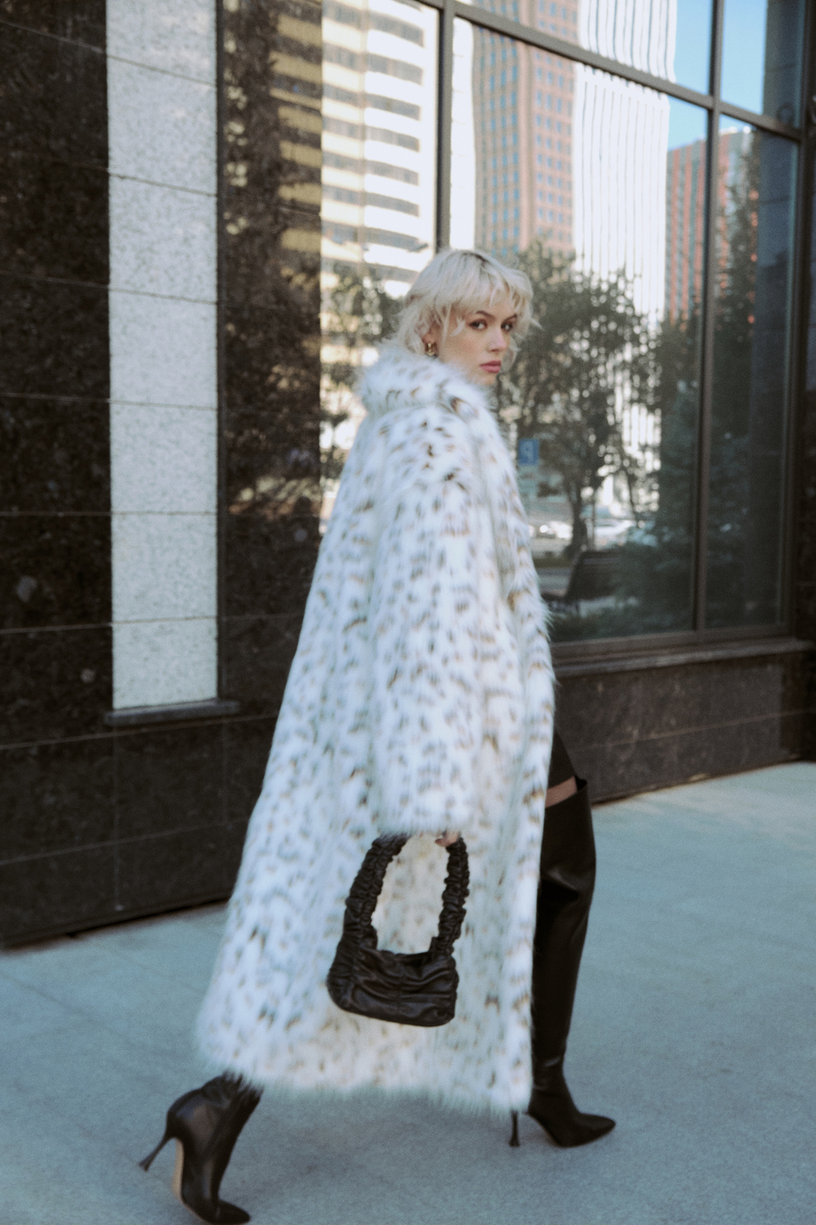 Эко-шуба CRUELLA | Макси | Пятнистая