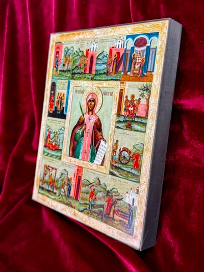 Анастасия Римляныня святая преподобномученица деревянная икона на левкасе