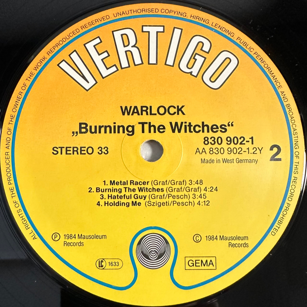 Warlock - Burning The Witches (Германия 1983г.)