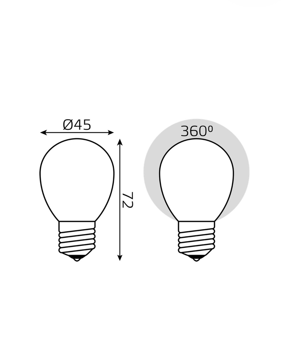 Светодиодная лампа gauss 105202105, E27, 5 Вт, 2700 К, 1 шт.