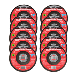 Круг лепестковый торцевой, P 80, 125 х 22.2 мм Matrix