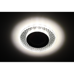 DK LD43 SL 3D /1 Светильник ЭРА декор cо светодиодной подсветкой MR16, зеркальный | Встраиваемые LED светильники