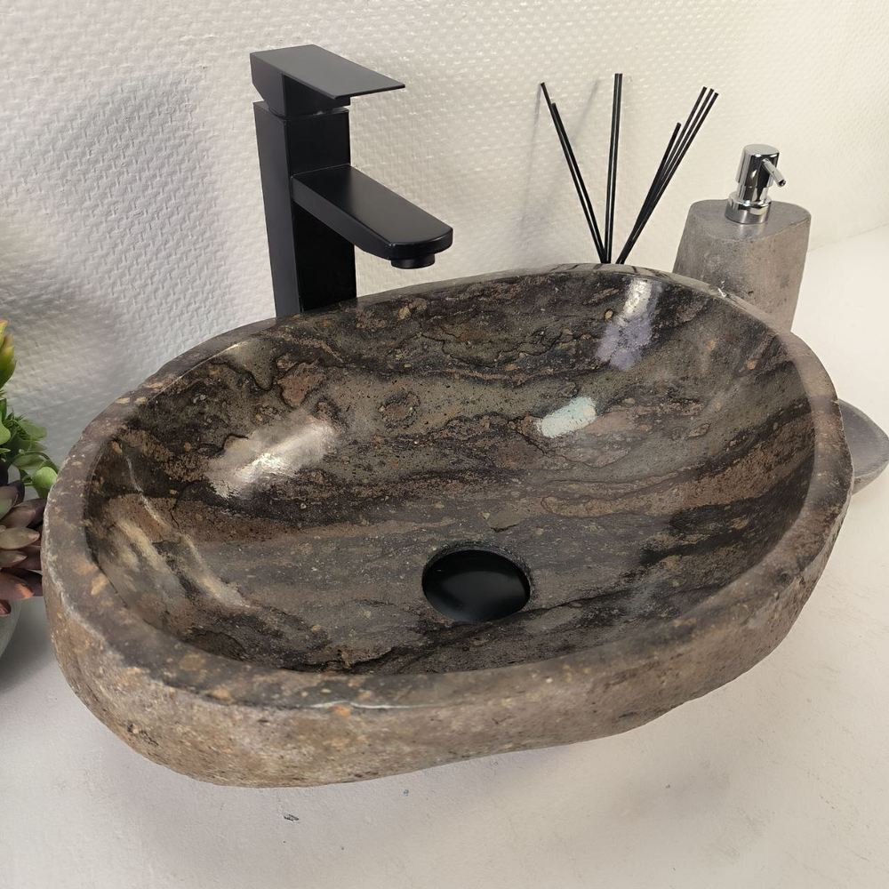 Раковина из речного камня RS-65244 46*33*15 0856